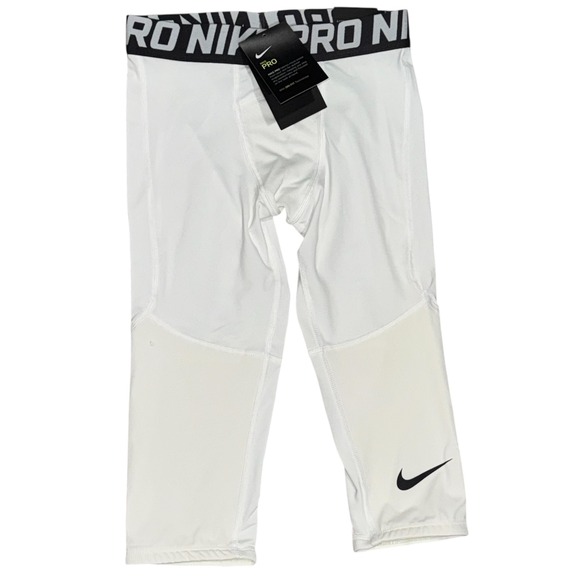 NWT Nike Pro Training Tights Dri-FIT Athletic Compression White Boys‎ M - Picture 1 of 10